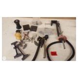 Assorted Metal Clamps, Mounts, and Tool Attachments Set