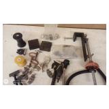 Assorted Metal Clamps, Mounts, and Tool Attachments Set