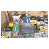 Large Mixed Lot of Fasteners, Screws, Nails, and Hardware Assortment