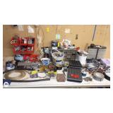 Workshop Hardware and Electrical Supplies Lot with Tools and Accessories