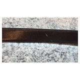 Gucci Leather Belt with Gold-Tone Buckle, Size 95/38