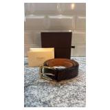 Louis Vuitton Monogram Leather Belt with Box, Size 110/44
