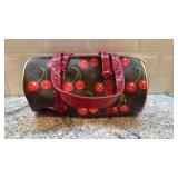 Louis Vuitton Monogram Cherry Speedy 25 Handbag with Red Patent Trim