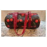 Louis Vuitton Monogram Cherry Speedy 25 Handbag with Red Patent Trim