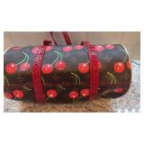 Louis Vuitton Monogram Cherry Speedy 25 Handbag with Red Patent Trim