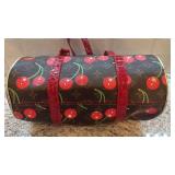 Louis Vuitton Monogram Cherry Speedy 25 Handbag with Red Patent Trim