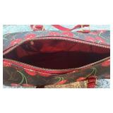 Louis Vuitton Monogram Cherry Speedy 25 Handbag with Red Patent Trim
