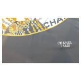 Chanel Paris Silk Scarf 34x33 Inches with Chain and Jewel Motif
