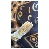 Vintage M. Maras Paris Silk Scarf with Abstract Woman Design, 26.5 in Square