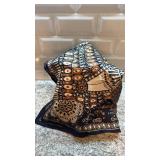 Vintage M. Maras Paris Silk Scarf with Abstract Woman Design, 26.5 in Square