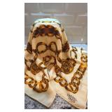 Chanel Paris Silk Scarf with Chain and Medallion Design 33 x 35 Inches