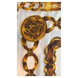 Chanel Paris Silk Scarf with Chain and Medallion Design 33 x 35 Inches