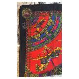 Hermes Paris Silk Scarf with Carousel Horse Design 33.5 x 33.5 Inches