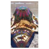 Hermes Paris Silk Scarf with Carousel Horse Design, 33 x 33 Inch