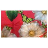 Echo Design Monarchs and Anemones 36x35 Silk Scarf with Tag