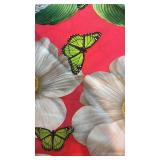 Echo Design Monarchs and Anemones 36x35 Silk Scarf with Tag