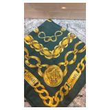 Chanel Paris Gold Chain Print Scarf 35 x 34 Inches