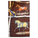 Hermes Paris 35x34 Silk Scarf with Equestrian Design
