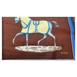 Hermes Paris 35x34 Silk Scarf with Equestrian Design