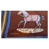 Hermes Paris 35x34 Silk Scarf with Equestrian Design