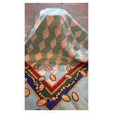 1995 Tiffany & Co Silk Scarf 35 x 35 Geometric and Beaded Print