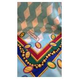 1995 Tiffany & Co Silk Scarf 35 x 35 Geometric and Beaded Print