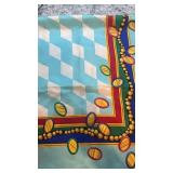 1995 Tiffany & Co Silk Scarf 35 x 35 Geometric and Beaded Print