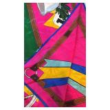 Derby Day Silk Scarf 34 x 35 Racing Horses Equestrian Print