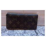 Louis Vuitton Monogram Long Brown Leather Wallet