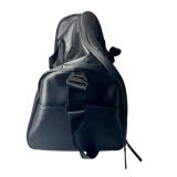 Stitch ID Black Duffel Bag with Horse Logo and Shoulder Strap