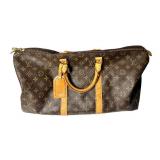 Louis Vuitton Monogram Canvas Keepall Bag 20x12x9 Inch