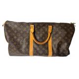 Louis Vuitton Monogram Canvas Keepall Bag 20x12x9 Inch