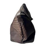 Gucci Large Weekender Bag with Monogram Canvas and Leather Trim
