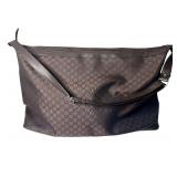Gucci Large Weekender Bag with Monogram Canvas and Leather Trim