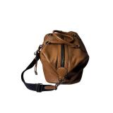 Brown Leather Coach Duffel Bag with Shoulder Strap