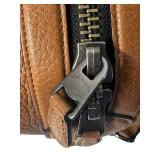 Brown Leather Coach Duffel Bag with Shoulder Strap