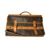 Louis Vuitton Monogram Canvas Vintage Garment Bag with Leather Trim