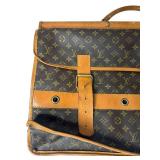 Louis Vuitton Monogram Canvas Vintage Garment Bag with Leather Trim