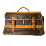 Louis Vuitton Monogram Canvas Vintage Garment Bag with Leather Trim