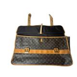 Louis Vuitton Monogram Canvas Vintage Garment Bag with Leather Trim