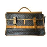 Louis Vuitton Monogram Canvas Vintage Garment Bag with Leather Trim