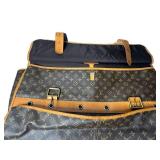 Louis Vuitton Monogram Canvas Vintage Garment Bag with Leather Trim