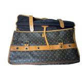 Louis Vuitton Monogram Canvas Garment Bag with Leather Trim