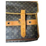 Louis Vuitton Monogram Canvas Garment Bag with Leather Trim
