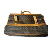 Louis Vuitton Monogram Canvas Garment Bag with Leather Trim