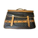 Louis Vuitton Monogram Canvas Garment Bag with Leather Trim