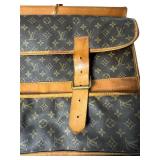 Louis Vuitton Monogram Canvas Garment Bag with Leather Trim