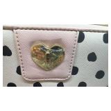 Betsey Johnson Zip Around Faux Turnlock Polka Dot Wallet