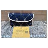 Dooney & Bourke Blue Canvas Wallet with White Trim