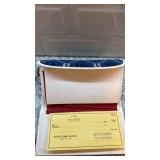 Dooney & Bourke Blue Canvas Wallet with White Trim